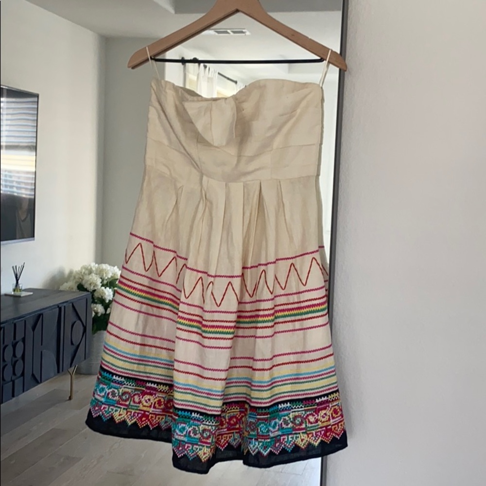 See by Chloe Strapless Embroidered Dress